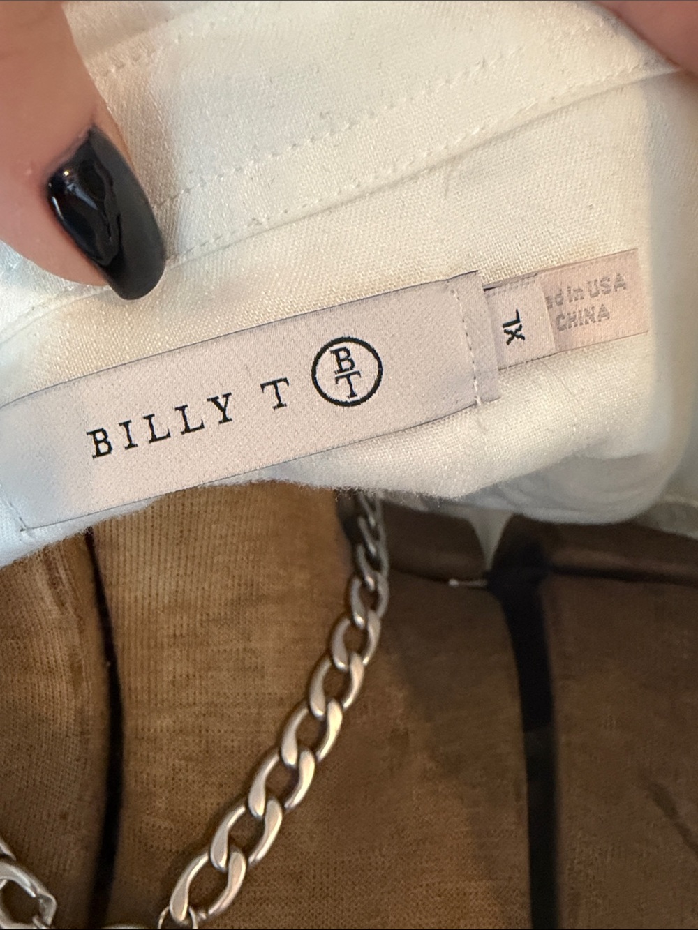Billy T White Embroidered Button Up Shirt - Picture 5 of 10